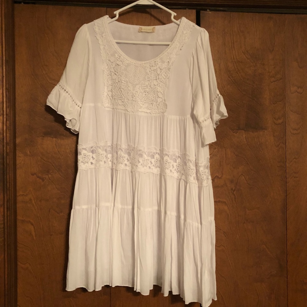Boho white dress!